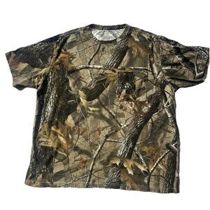 Outfitters Ridge Mens XL Shirt Realtree S/S Pocket Camo Camouflage Hunting NWOT